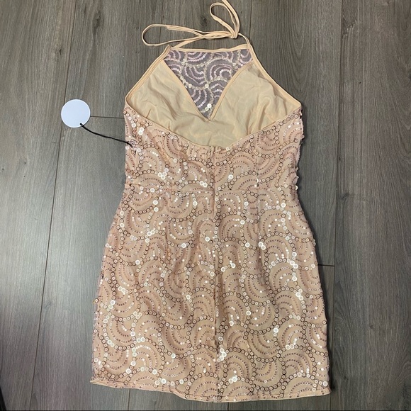 About Us | Revolve Jane Sequin Dress In Peach NEW - Picture 15 of 15